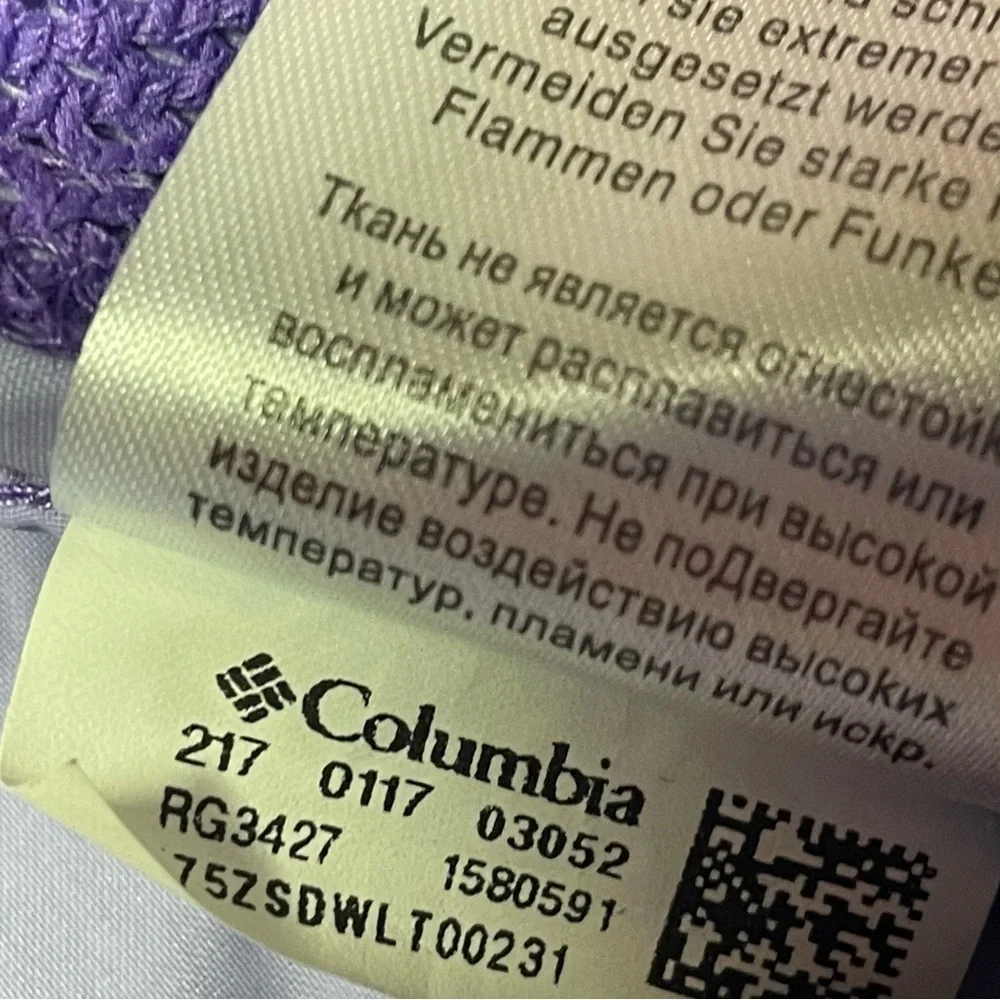 Columbia Girls Switchback II Rain Jacket Purple Size XL Waterproof Hooded